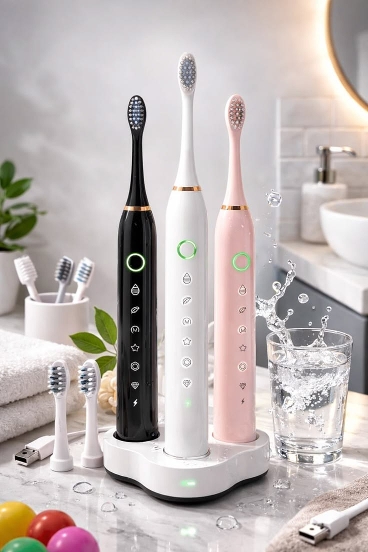 Electric Toothbrush — Rechargeable Sonic Cleaning
